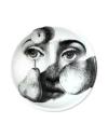 Fornasetti Round Ashtray Tema E Variazioni N.218 Catch-all Tray Or Ash Tray White Size - Porcelain In White