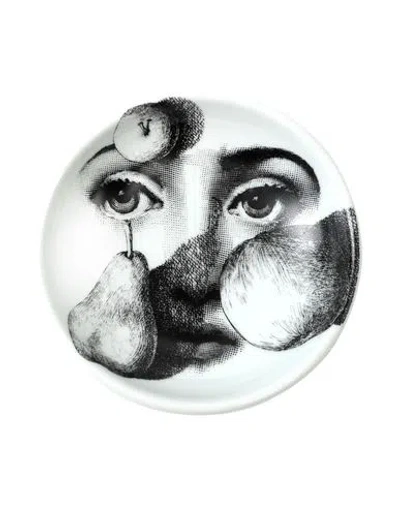 Fornasetti Round Ashtray Tema E Variazioni N.218 Catch-all Tray Or Ash Tray White Size - Porcelain