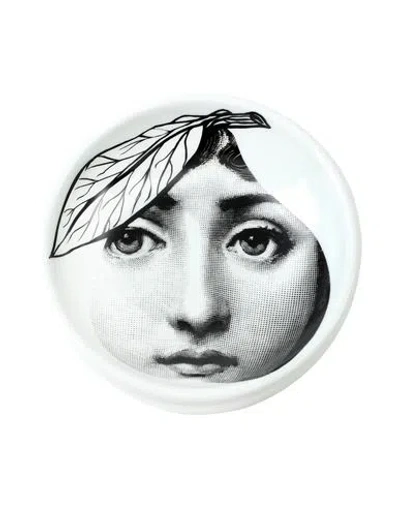 Fornasetti Round Ashtray Tema E Variazioni N.24 Catch-all Tray Or Ash Tray White Size - Porcelain