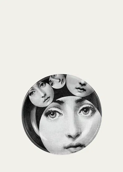 Fornasetti Round Ashtray Tema E Variazioni N.242 In Blackwhite