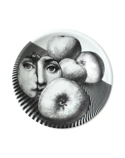 Fornasetti Round Ashtray Tema E Variazioni N.390 Catch-all Tray Or Ash Tray White Size - Porcelain