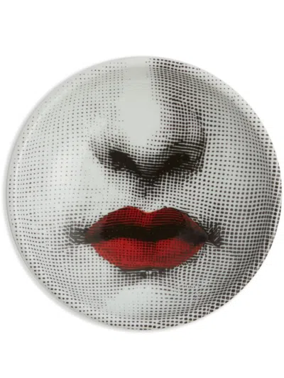 Fornasetti Round Ashtray Tema E Variazioni N.397 In Black