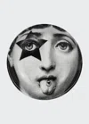 Fornasetti Round Ashtray Tema E Variazioni No. 381 In Black/white