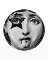 Fornasetti Round Ashtray Tema E Variazioni No. 381 In Black/white