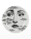 Fornasetti Round Ashtray Tema E Variazioni No. 392 In Black/white