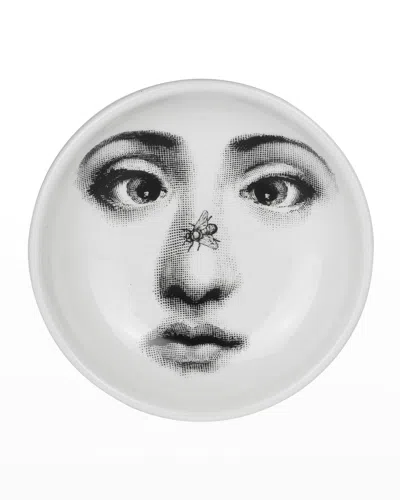 Fornasetti Round Ashtray Tema E Variazioni No. 396 In Black/white