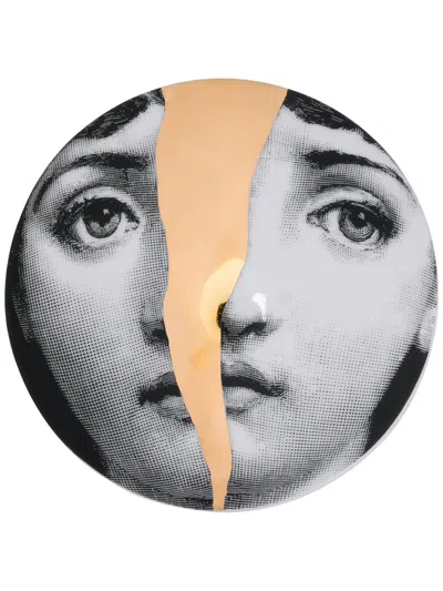 Fornasetti Round Box Tema E Variazioni N.10 In White