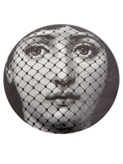Fornasetti Round Box Tema E Variazioni N.78 In White