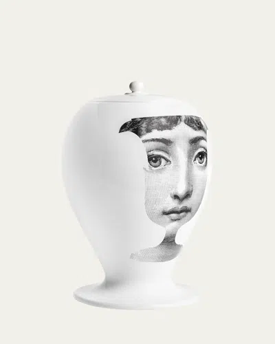 Fornasetti Sagome Di Vasi 13" Vase In Blackwhite