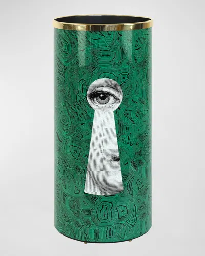 Fornasetti Serratura Malachite Umbrella Stand In Green