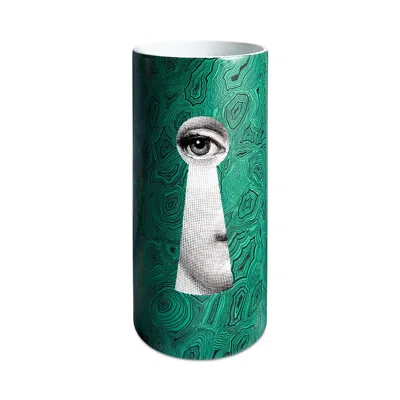 Fornasetti Serratura Su Malachite Verde Medium Vase In Green