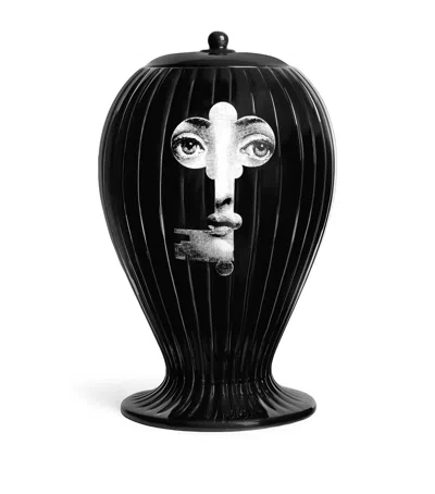 Fornasetti Serratura Vase In Black