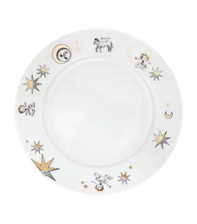 Fornasetti Set Of 12 Astronomici Dessert Plates In White