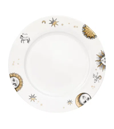 Fornasetti Set Of 12 Astronomici Plates In White
