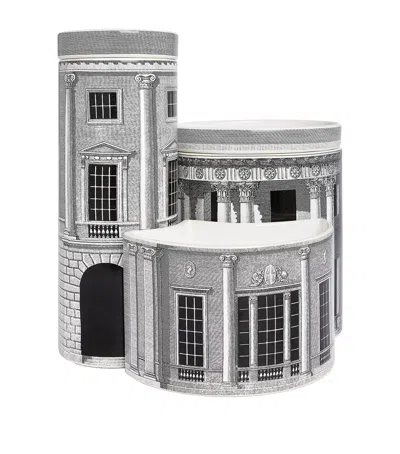Fornasetti Set Of 3 Architettura Candles In Gray