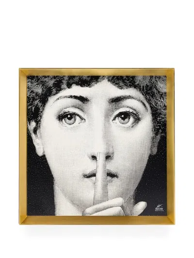 Fornasetti Silenzio Decorative Frame In Gold