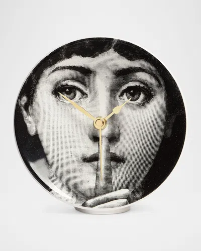 Fornasetti Silenzio Wall Clock In Multi