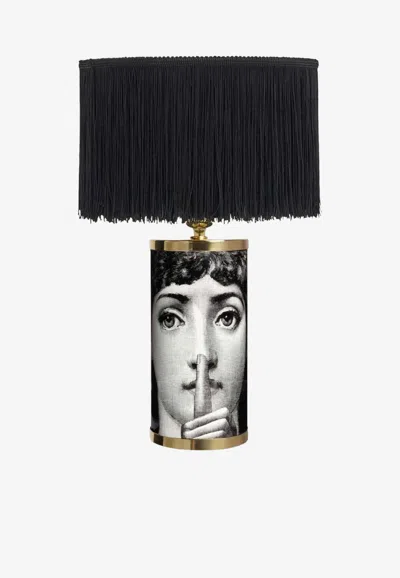 Fornasetti Small Silenzio Table Lamp With Lampshade In Multi