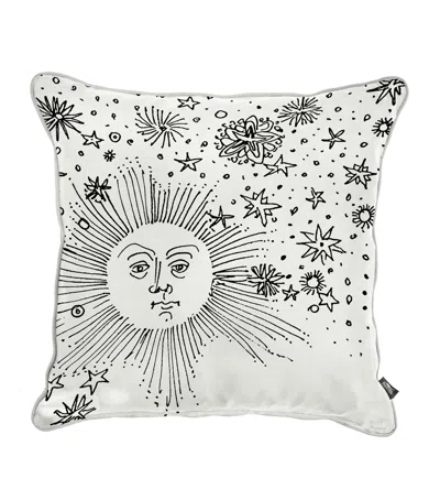 Fornasetti Solamente Cushion In White/black