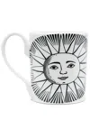 Fornasetti Mug Sole Sunny Face In 黑色