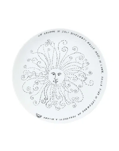 Fornasetti Solitario Decorative Plate (-) Size - Ceramic In White