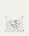 Fornasetti Solitudo Silk Cushion In Black/white