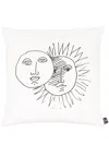 Fornasetti Solitudo Silk Cushion In Black