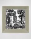 Fornasetti Square Plate 20 X 20cm - Settecentesco In Black