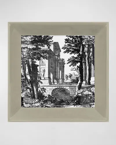 Fornasetti Square Plate 20 X 20cm - Settecentesco In Black