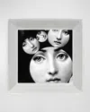 Fornasetti Square Plate 20 X 20cm - Tema E Variazioni N.242 In Multi
