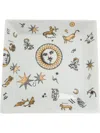 Fornasetti Square Plate In White