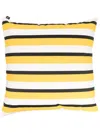 Fornasetti Stripe-print Square Cushion In Yellow