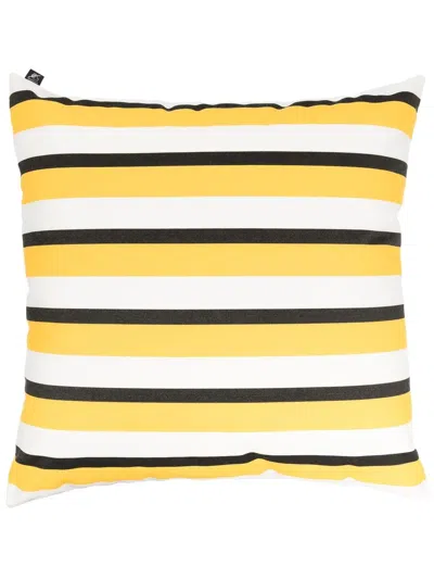 Fornasetti Stripe-print Square Cushion In Yellow