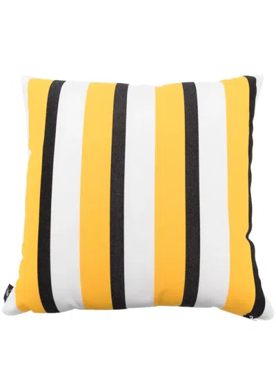 Fornasetti Outdoor Cushion Rigato In Yellow/white/black