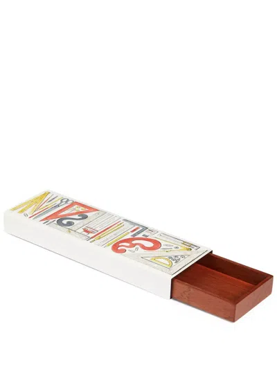 Fornasetti Strumenti Da Disegno Graphic-print Wooden Box In Bia