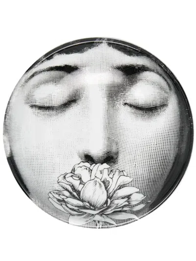 Fornasetti Tema E Variazioni 393 Porcelain Ashtray In White