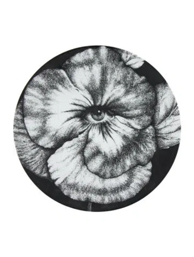 Pre-owned Fornasetti Tema E Variazioni 92 Wall Plate In White