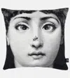 Fornasetti Cushion Ape Bug On Nose In Multicolor