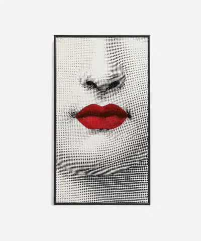 Fornasetti Tema E Variazioni Bocca Color Silkscreen Panel In Multi