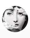 Fornasetti Tema E Variazioni N. 139 Cloudy Face Wall Plate In Black/white