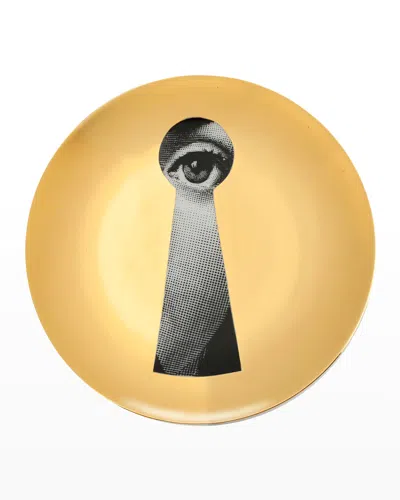 Fornasetti Tema E Variazioni N. 14 Keyhole Gold In Black