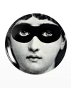 Fornasetti Tema E Variazioni N. 22 Eye Mask Wall Plate In Blackwhite