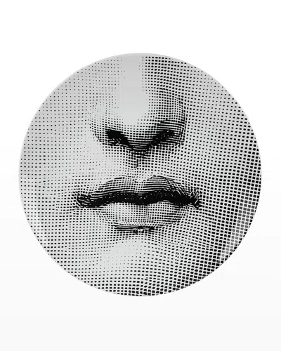 Fornasetti Tema E Variazioni N. 397 Nose And Lips Wall Plate In Gray