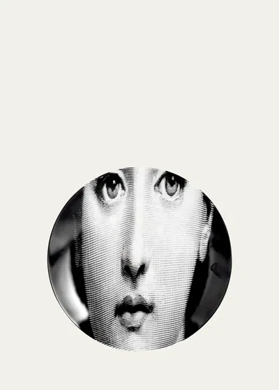 Fornasetti Tema E Variazioni N. 52 Wall Plate In Black/white