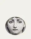 Fornasetti Tema E Variazioni N. 78 Gold Burlesque Wall Plate In White