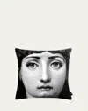 Fornasetti Tema E Variazioni N.1 Cushion, 15" Square In Blackwhite