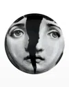 Fornasetti Tema E Variazioni N10 Eye Mask Round Ashtray In Blackwhite