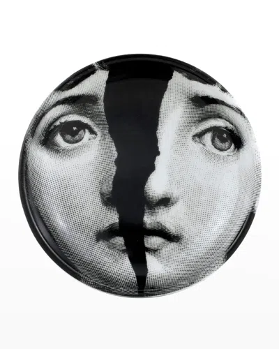 Fornasetti Tema E Variazioni N10 Eye Mask Round Ashtray In Black