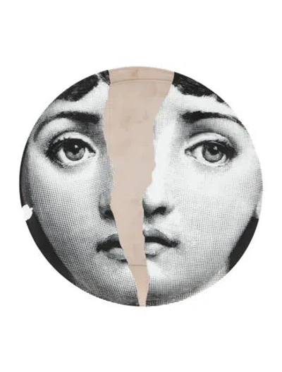 Pre-owned Fornasetti Tema E Variazioni N.10 Wall Plate In Multicolor