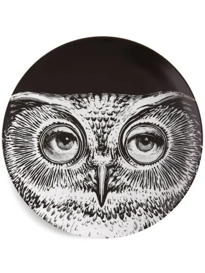 Fornasetti Tema E Variazioni N.105 Wall Plate In Black